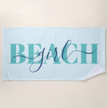 Moderne Typografie-Schrift Blue aquamarin Beach Zi