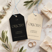 Moderne Typografie Schwarz Creme Hochzeit Danke sc