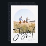 Moderne Typografie schwarz-weiß 1 Foto Weihnachten<br><div class="desc">Moderne,  elegante Trendtypografie schwarz-weiß fröhlich Weihnachts 1 Foto Typografie Urlaubskarte</div>