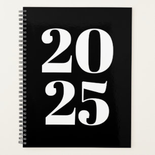 Moderne Typografie Schwarz-weiße Jahresmonografie Planer