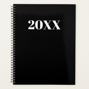 Moderne Typografie Schwarz-weiße Jahresmonografie Planer