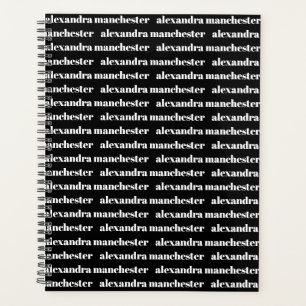 Moderne Typografie Schwarz-weißer individuelle Nam Planer