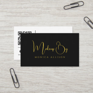 Moderne Typografie Schwarze Beautician Visitenkarte