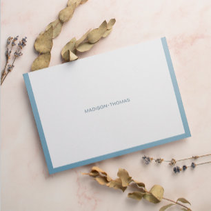 Moderne Typografie Staubblauer Grenzgestationierun Mitteilungskarte