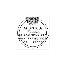 Moderne Typografie | Sukkuläre Rücksendeadresse Gummistempel