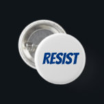 Moderne Typografie-Taste in Blau und Weiß Button<br><div class="desc">Schaltfläche Resistent,  weiß und blau,  moderne Typografie</div>