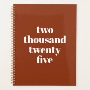 Moderne Typografie Terracotta-Jahrtexte Planer