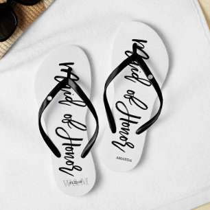 Moderne Typografie "Trauzeugin" Flip Flops
