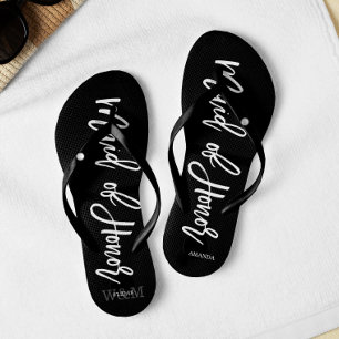 Moderne Typografie "Trauzeugin" Flip Flops