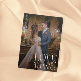 Moderne Typografie Überlagern von Text und Foto | Dankeskarte