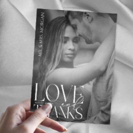 Moderne Typografie Überlagern von Text und Foto | Dankeskarte