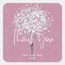 Moderne Typografie Vielen Dank 2025 Square Sticker