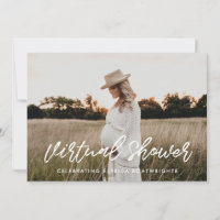 Moderne Typografie Virtual Baby Dusche Foto