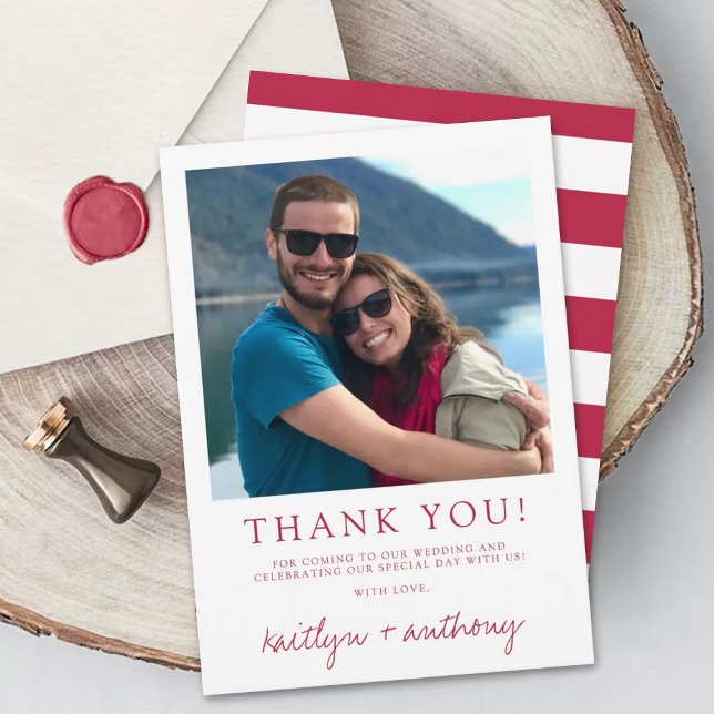 Moderne Typografie Viva Magenta Minimalistisches F Dankeskarte (Von Creator hochgeladen)