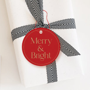 Moderne Typografie Weihnachtshang-Tag Geschenkanhänger