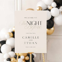 Moderne Typografie Willkommensschild für die Nacht
