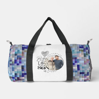 Moderne Typografie zum Geburtstag des Sohnes, Enke Duffle Bag