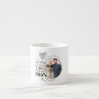 Moderne Typografie zum Geburtstag des Sohnes, Enke Espressotasse