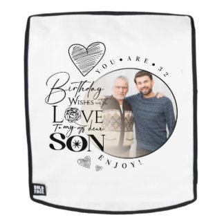 Moderne Typografie zum Geburtstag des Sohnes, Enke Rucksack