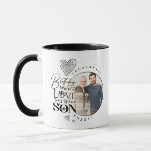 Moderne Typografie zum Geburtstag des Sohnes, Enke Tasse