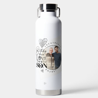 Moderne Typografie zum Geburtstag des Sohnes, Enke Trinkflasche