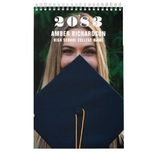 MODERNE TYPOGRAFISCHE FOTO-JAHRESKLASSE KALENDER