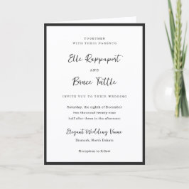 Moderne typografische minimalistische Hochzeit Einladung