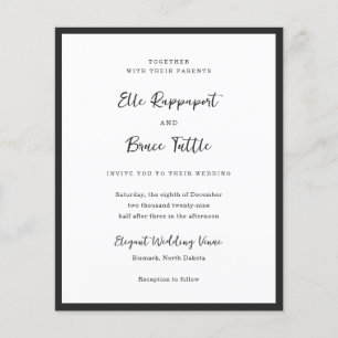 Moderne typografische minimalistische Hochzeits-Ei Flyer