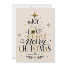 Moderne typografische Weihnachtskarte