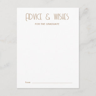 Moderne Typografy Graduate Advisor Card Begleitkarte