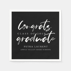 Moderne Typografy Graduation Party Serviette