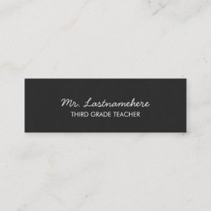 Moderne u. einfache Lehrer-Visitenkarte Mini Visitenkarte