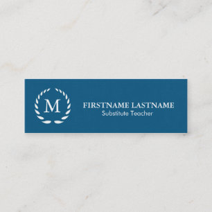 Moderne u. einfache Vertretungslehrer-Visitenkarte Mini Visitenkarte