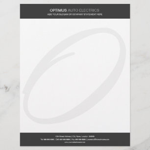 Moderne u. elegante Monogramm-Gewohnheit Briefkopf