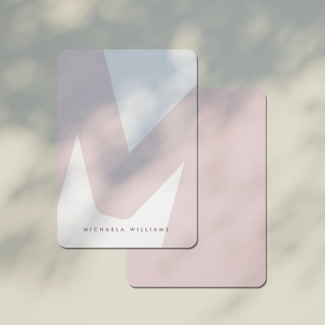 Moderne überarbeitete Mit Monogramm Anfangs- und N Mitteilungskarte (Von Creator hochgeladen)