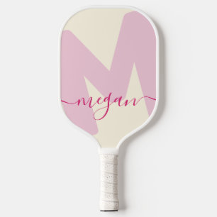 Moderne überarbeitete Mit Monogramm Anfangs- und N Pickleball Schläger