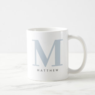 Moderne überdimensionale monogrammierte Anfangsbuc Kaffeetasse