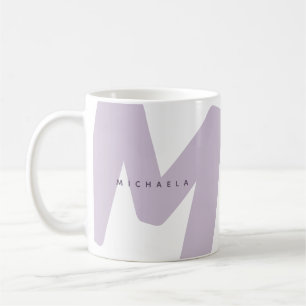 Moderne überdimensionale monogrammierte Anfangsbuc Kaffeetasse