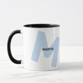 Moderne, übergroße monogrammierte Anfangsbuchstabe Tasse