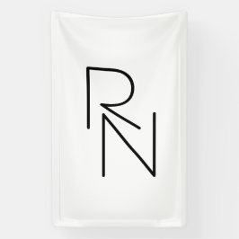 Moderne überlappende Initialen Banner