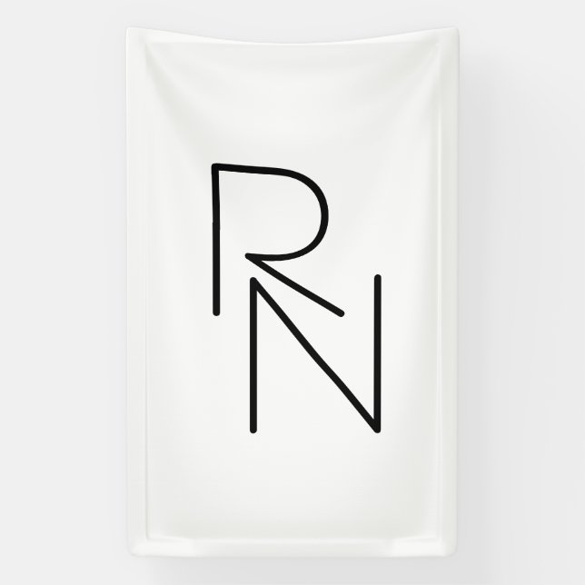 Moderne überlappende Initialen Banner (Vertikal)