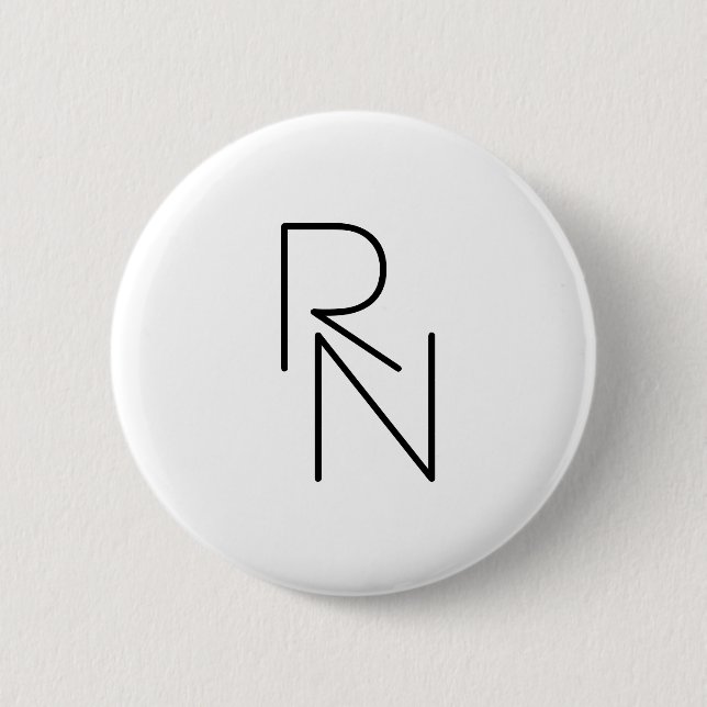 Moderne überlappende Initialen Button (Vorderseite)