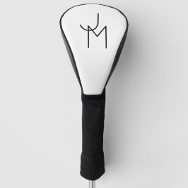 Moderne überlappende Initialen Golf Headcover
