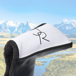 Moderne überlappende Initialen Golf Headcover