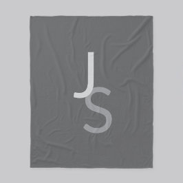 Moderne überlappende monogrammierte Initialen | Gr Fleecedecke