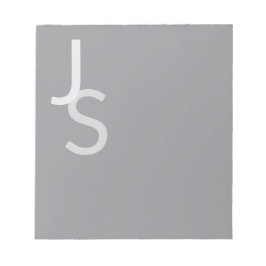 Moderne überlappende monogrammierte Initialen | Gr Notizblock
