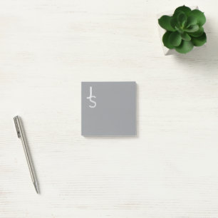 Moderne überlappende monogrammierte Initialen Gr Post-it Klebezettel