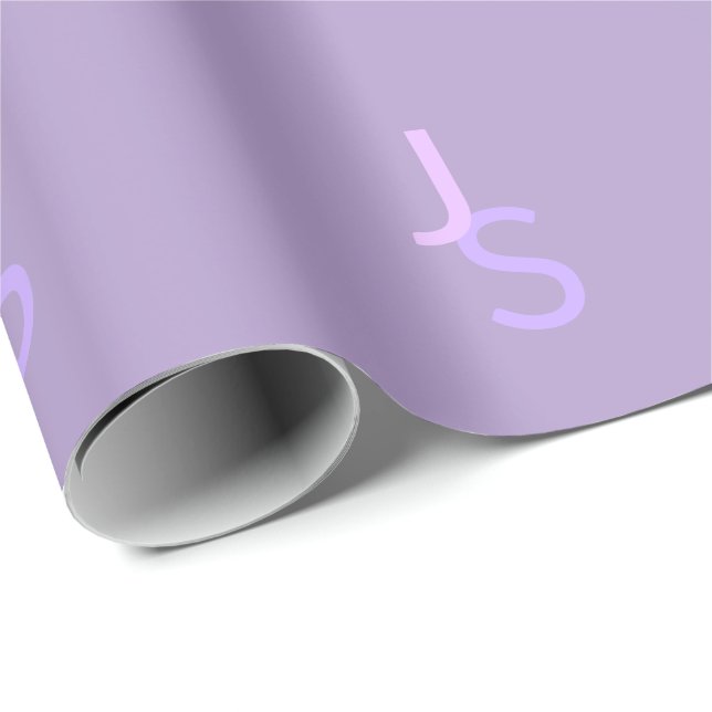 Moderne überlappende monogrammierte Initialen | Li Geschenkpapier (Rolleneckpunkt)
