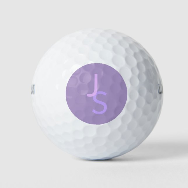 Moderne überlappende monogrammierte Initialen | Li Golfball (Vorderseite)