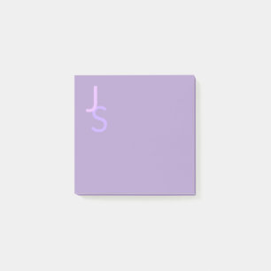 Moderne überlappende monogrammierte Initialen   Li Post-it Klebezettel